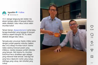 Menkes Budi Gunadi Sarankan Sarapan Dua Telur Rebus untuk Jaga Imunitas