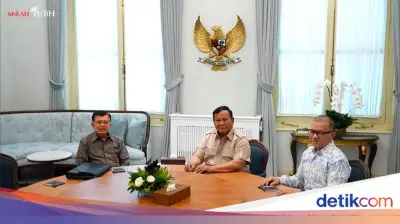 Momen JK Didampingi Putranya Solihin Kalla Bertemu Prabowo di Istana