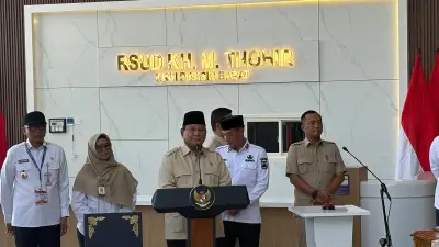 Resmikan RSUD Baru di Lampung, Prabowo: Jangan Korupsi Anggaran