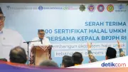 5.000 UMK Terima Sertifikat Halal, BPJPH: Instrumen Ekonomi Bernilai Rp4.900 Triliun