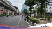 CFD Ditiadakan karena Jakarta Marathon, Warga Tetap Olahraga di Rasuna Said
