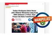 Dadan Hindayana Tersangka, Hoaks Suap Jokowi Rp 2 Triliun Beredar