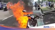 Motor Yamaha Mio Terbakar di Jalan Pajajaran Bogor, Api dari Mesin