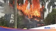 Rumah Adat di Monumen Sisingamangaraja XII Medan Ludes Terbakar