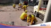Trotoar di Koja yang Dibongkar Maling Kabel PJU Kini Diperbaiki