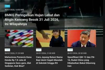 BMKG Peringatkan Hujan Lebat dan Angin Kencang, Malaysia Update Harga BBM