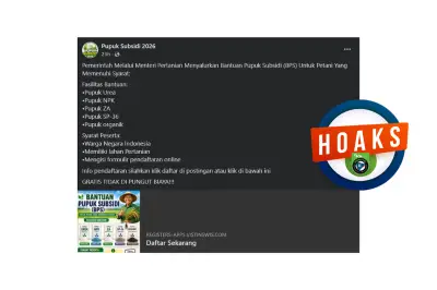 Hoaks Bantuan Pupuk Subsidi Kementan, Waspada Penipuan Data Pribadi
