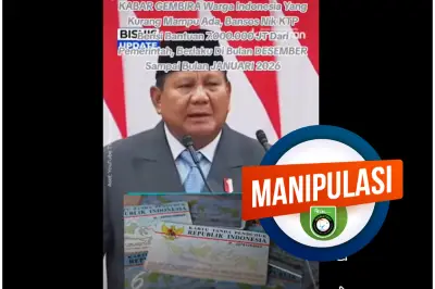 Hoaks Video Prabowo Umumkan Bansos Rp 7 Juta Berbasis NIK