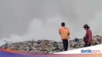 Kebakaran TPA Dengung Lebak Banten Akibat Pembakaran Ilalang