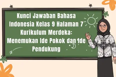 Kunci Jawaban Bahasa Indonesia Kelas 9 Halaman 6: Ide Pokok dan Pendukung