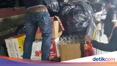 Polisi Sita 1.134 Botol Miras Ilegal dalam Razia di Ciseeng Bogor