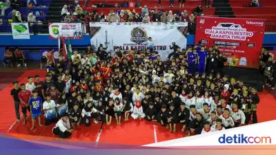 Polres Jaktim Gelar Kejuaraan Pencak Silat Kapolrestro Cup II Hari Bhayangkara