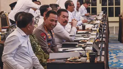 Prabowo Goda Kapolri dan Jaksa Agung Duduk Berdekatan dalam Acara Rumah Subsidi