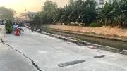 Jalan Ambles Pulo Gadung: Warga Risky Tiga Kali Cor Beton Retak Lagi