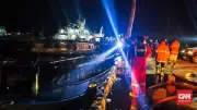 Kapal Terbakar Hebat di Dermaga Muara Baru Jakarta Utara