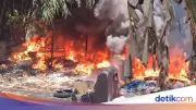 Lahan Kosong di Cibinong Bogor Kebakaran, Diduga dari Bakar Sampah