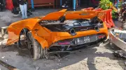 McLaren 720S Milik YouTuber Andra ST Hancur Usai Tabrak Tiang Listrik