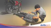 Pengendara Motor di Bogor Meninggal 5 Menit Setelah Jatuh dari Motor
