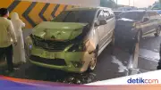 Tabrakan Beruntun di Terowongan Tol Pasar Rebo, Lalin Macet