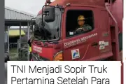 TNI Kemudikan Truk Tangki Pertamina Atasi Krisis BBM di Sumut