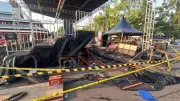 Tribun VIP Kejurnas Drift di Purwokerto Ambruk, 90 Luka-Luka