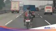 Viral Pemotor Tak Pakai Helm Nekat Masuk Tol Jagorawi, Polisi Bertindak